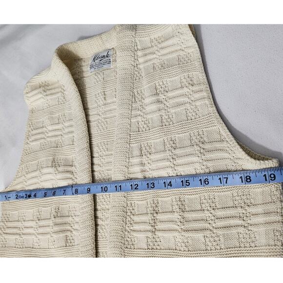 MILRANK MEN’S BEIGE CLASSIC STYLE KNIT SWEATER VEST WITH POCKETS –  SIZE MEDIUM - Picture 8 of 10